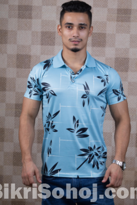 Premium Quality Exclusive Printed Half Polo shirt For Men